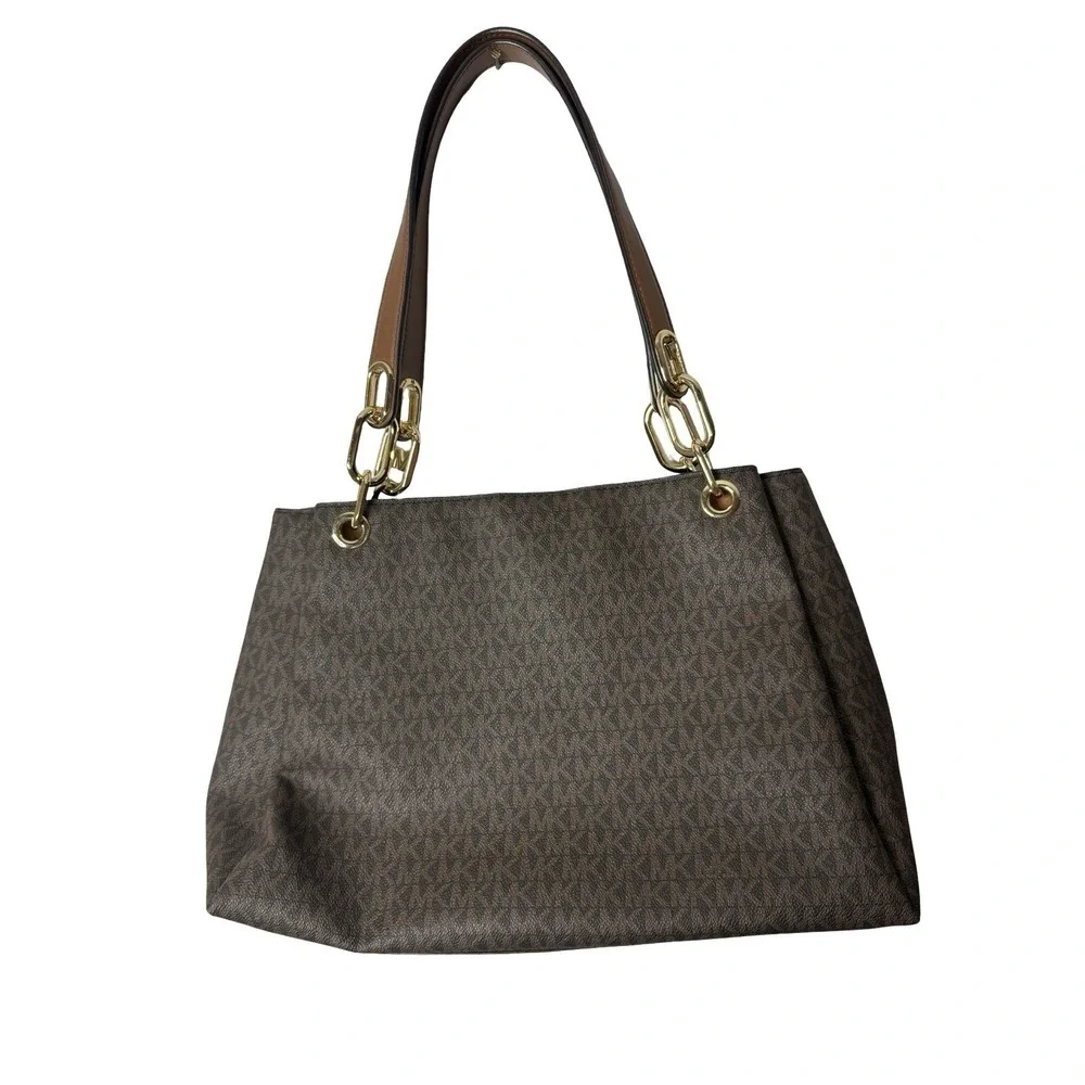 Michael‎ Kors Trisha Large Triple Gusset Shoulder Bag Brown